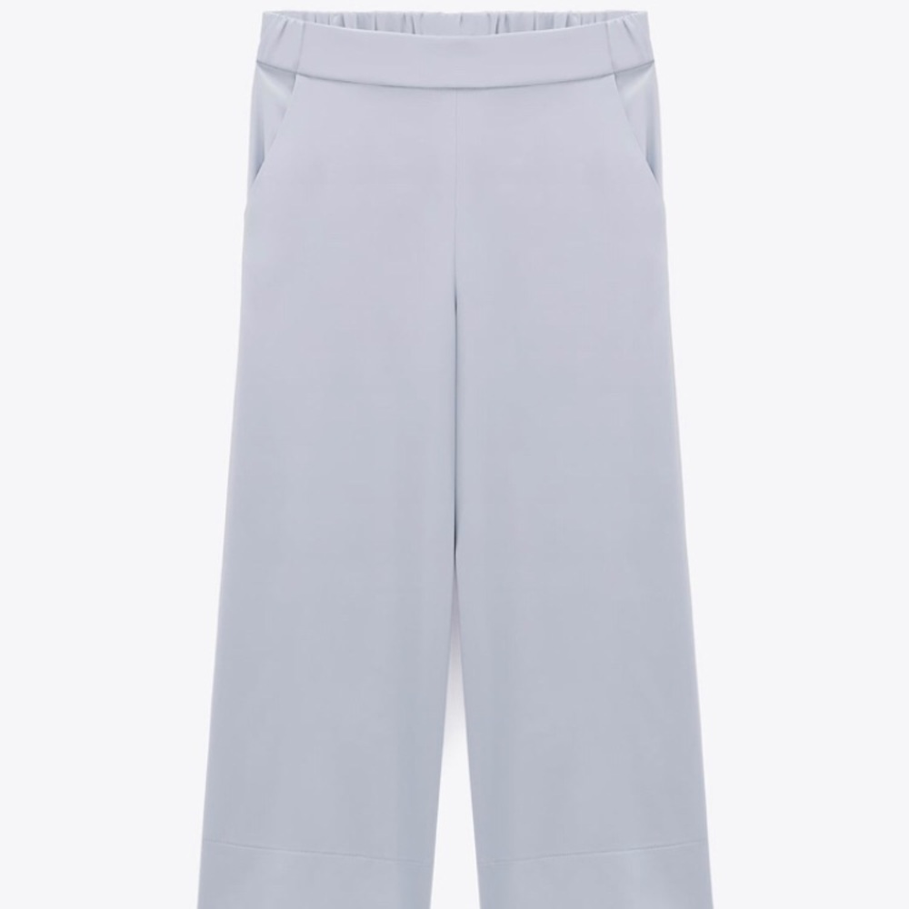 Zara Flowy Culottes (Blue gray)